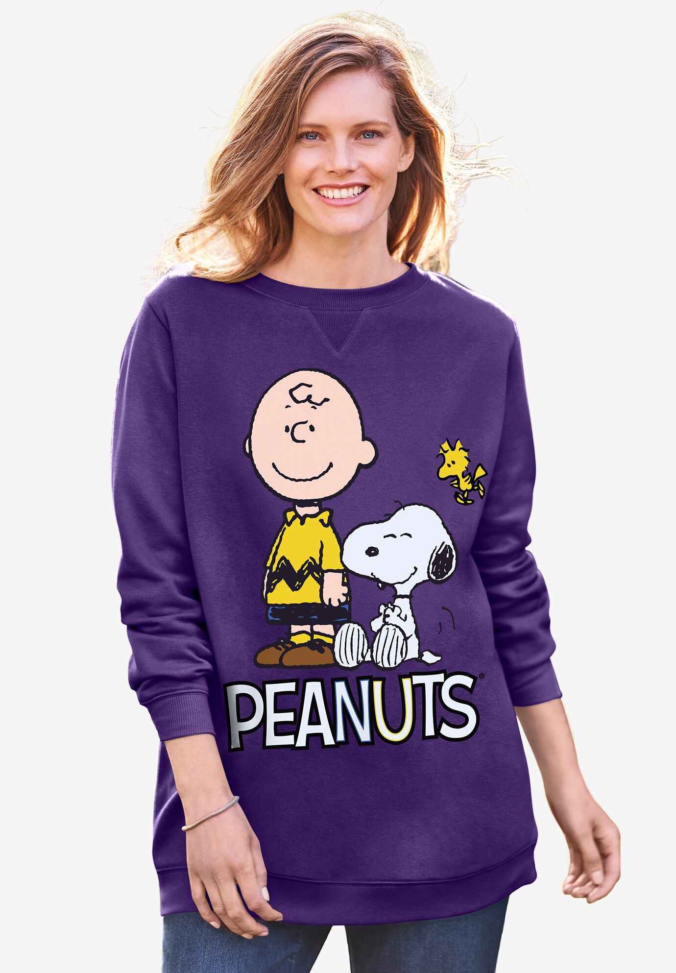 Woman within deals fleece sweatshirt