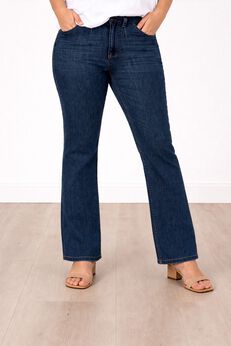 Stretch Mid-rise Adjustable Waist Bootcut Jean