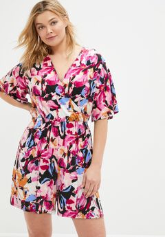 Flutter Sleeve Surplice Romper