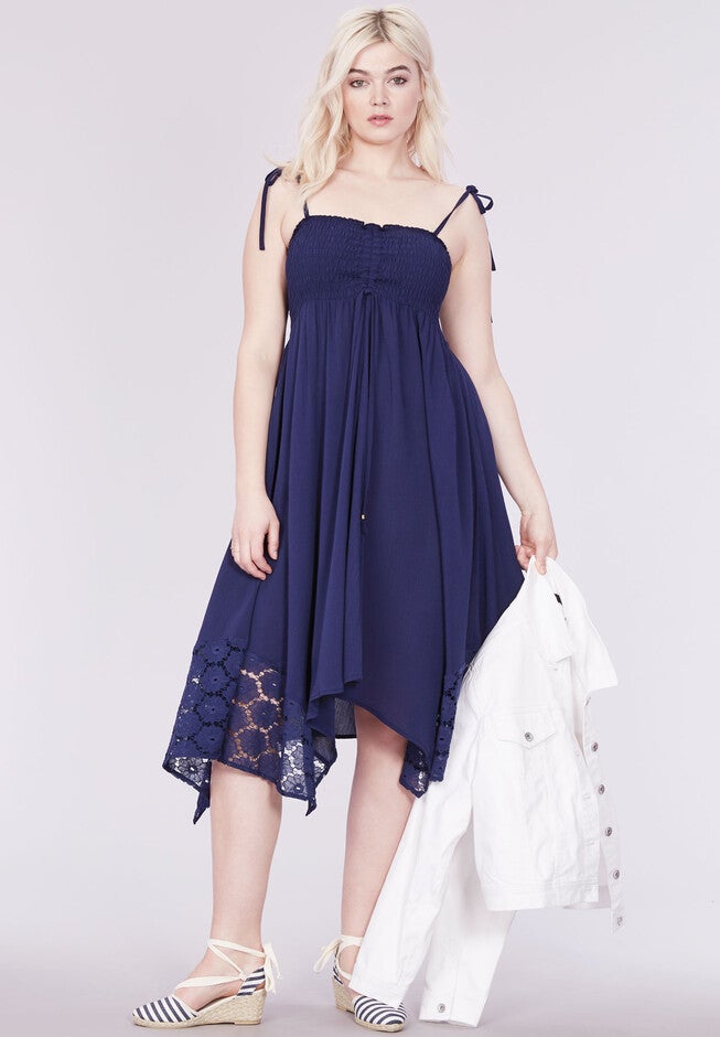 Handkerchief Hem Dress, , alternate image number null