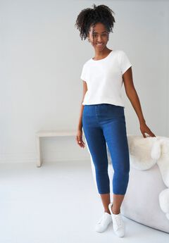 Stretch Denim Capris For Women