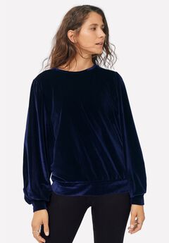 Full Sleeve Velour Top
