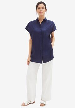 Plus Size Wide Leg Linen Pants