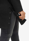 Side-Snap Cowl Neck Sweatshirt Tunic, , alternate image number null