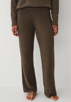 Mid Rise Sherpa Wide Leg Lounge Pants