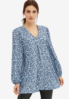 Plus Size Blue Blouses
