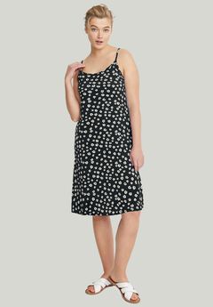 Stretch Knit Scoop Neck Tank A Line Dress