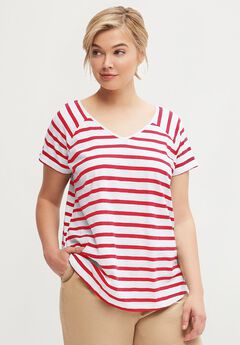 Rounded V-neck Tee