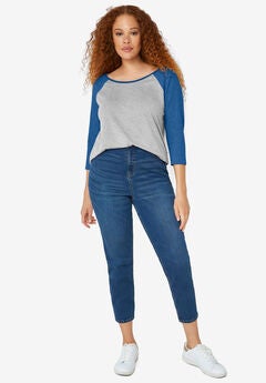 Colorblock 3/4 Sleeve Tee