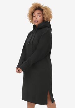 French Terry Hooded Sweatshirt Dress