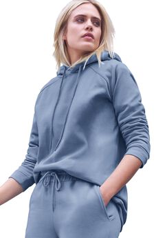 Hooded Fleece Boxy Sweatshirt
