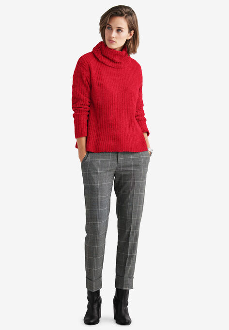 Chenille Turtleneck Sweater, , alternate image number null