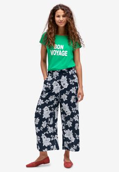 Wide-Leg Crop Pants
