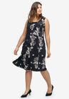 Fit and Flare Knit Dress, , alternate image number null