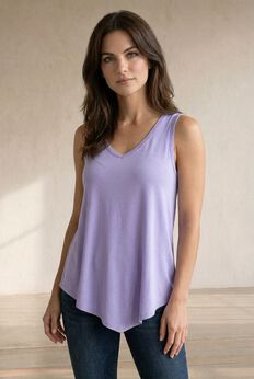 V-Neck Pointed Front Tank