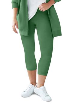 Cotton Spandex Capri Length Leggings