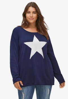 Star Applique Sweater