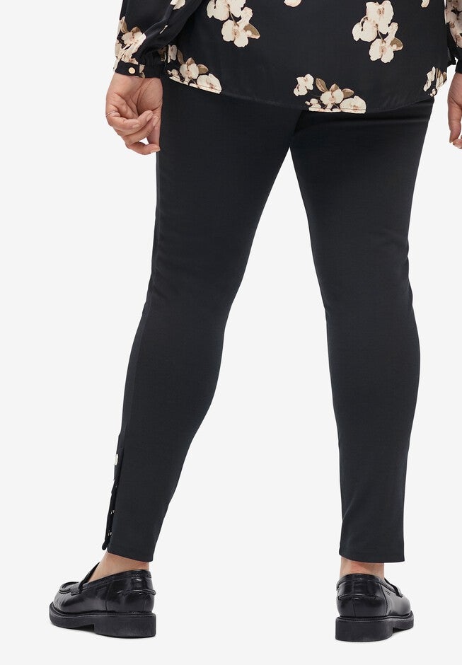 Snap-Hem Ponte Leggings, , on-hover image number 1