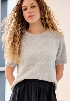 Short Sleeve Boxy Pullover Sweater