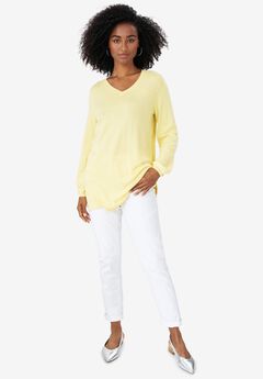 Plus Size White Stretch Jeans