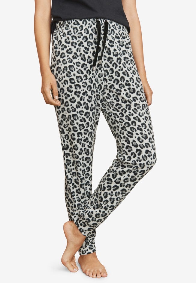 Fair Isle Fleece Pajama Pants, ANIMAL PRINT, hi-res image number null