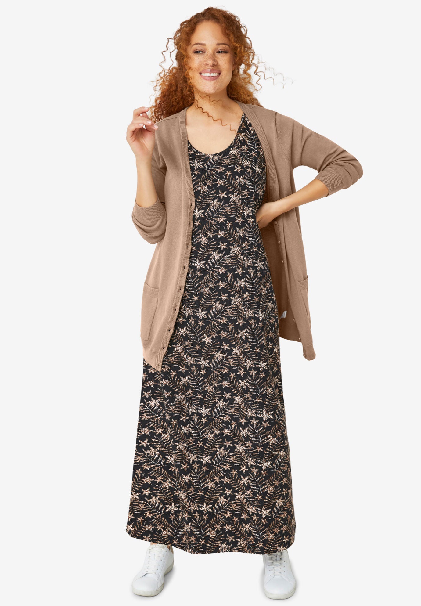 Woman within hot sale boyfriend cardigan