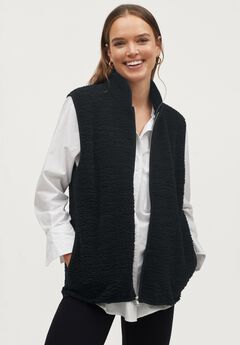 Comfy Plus Size Black Vests