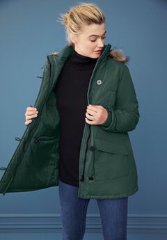 Faux Fur Trim Parka