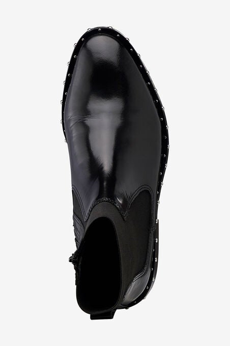 Patent Leather Studded Bootie, , alternate image number null