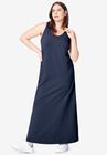 Sleeveless Knit Maxi Dress, NAVY, hi-res image number null