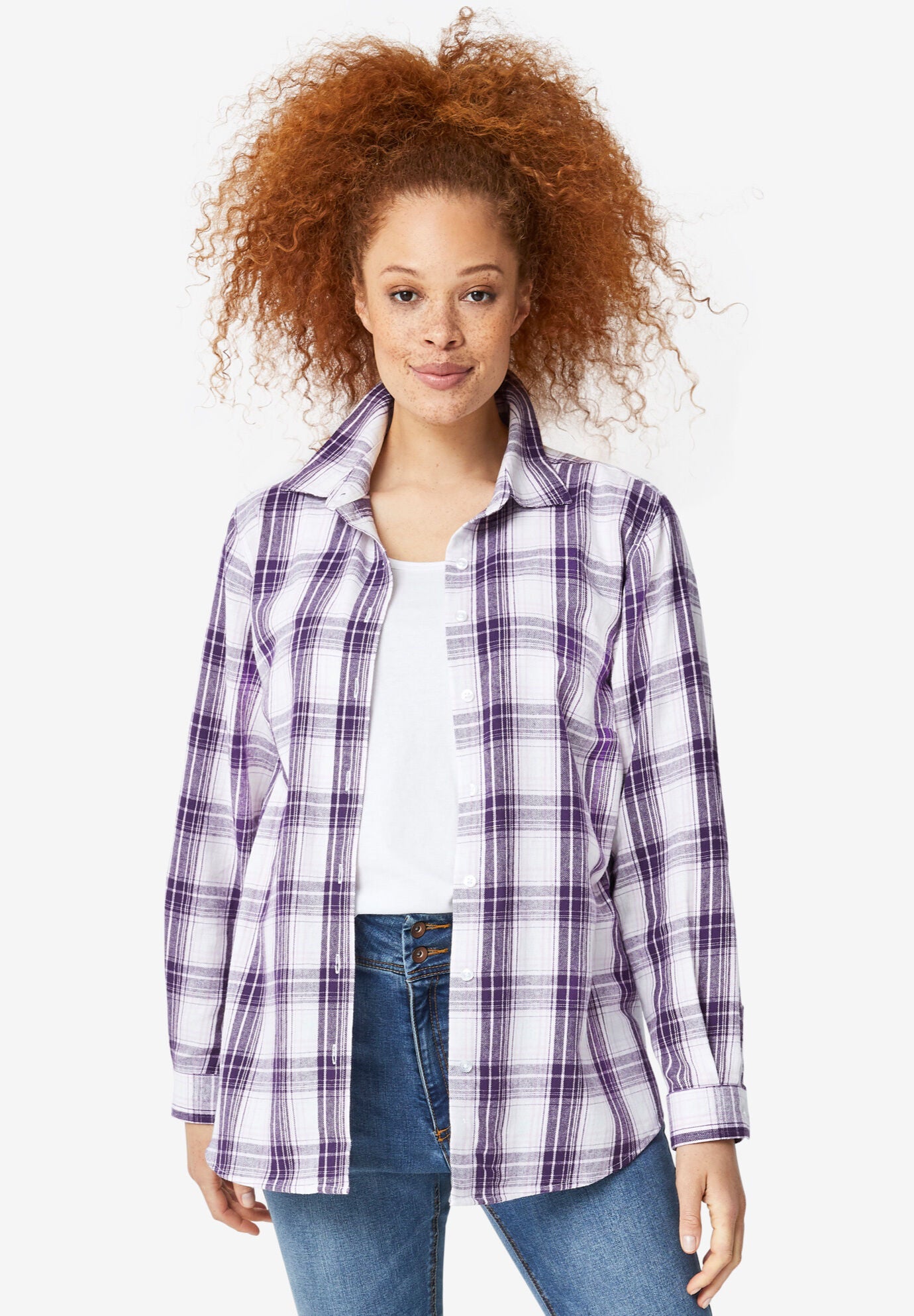 Plaid Flannel Shirt | Woman Within