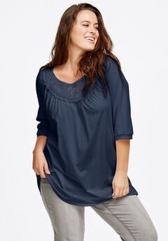 Crochet Trim Tunic