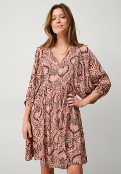 Crinkle Keyhole Empire Dress