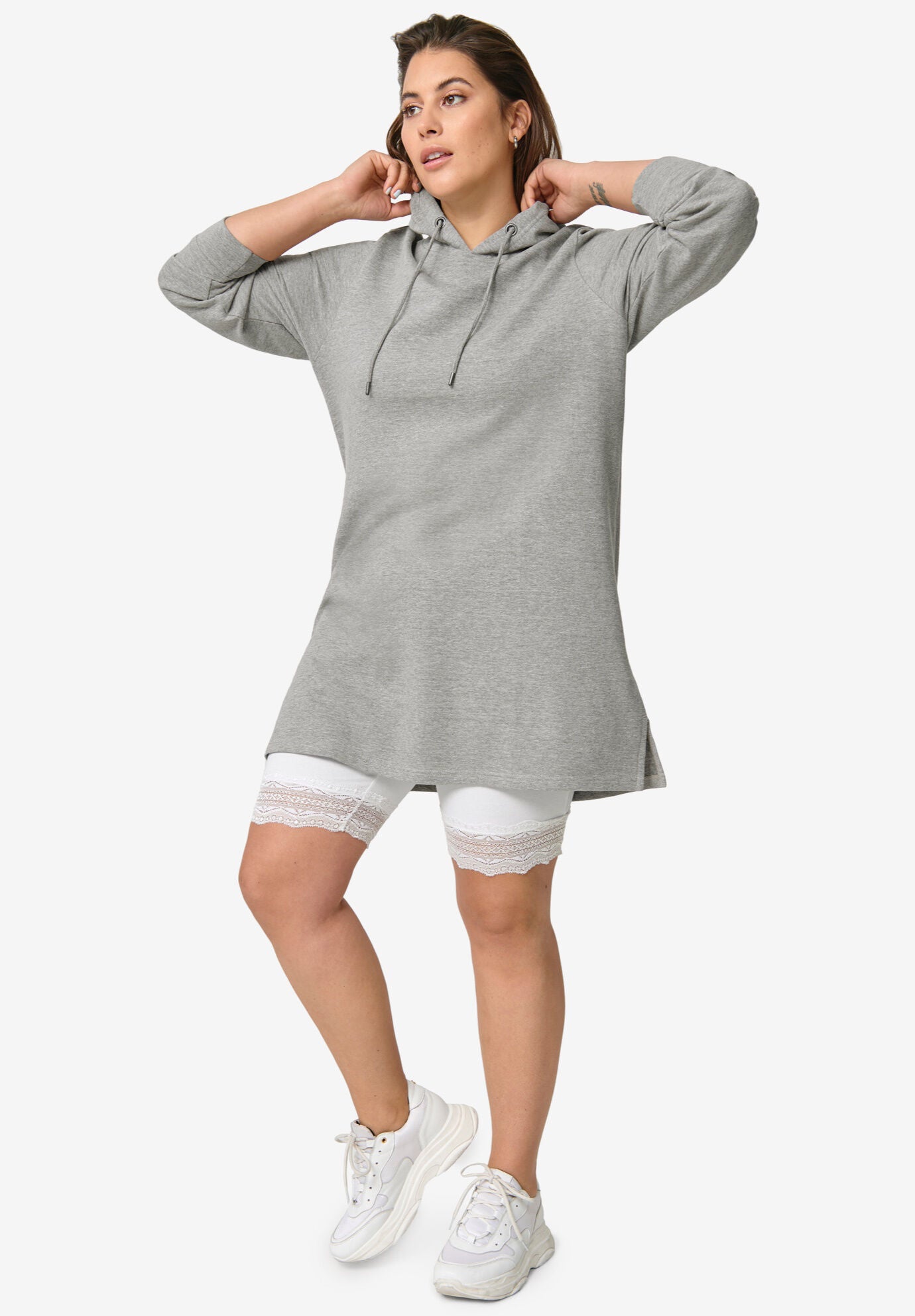 plus size bike shorts with lace