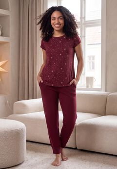 Plus Size Burgundy Pants