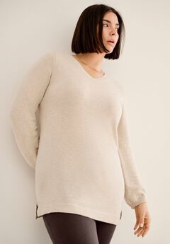 V-Neck Sweater Tunic