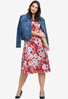 Fit and Flare Knit Dress, , alternate image number null
