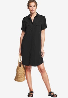 Button Front Linen Shirtdress
