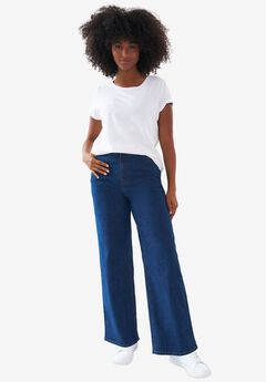 Stretch High-waist Wide Leg Jeans