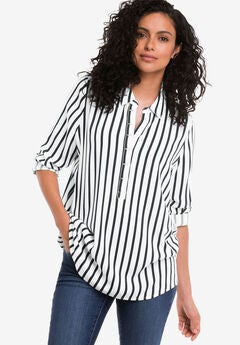 Plus Size Plaid Tops