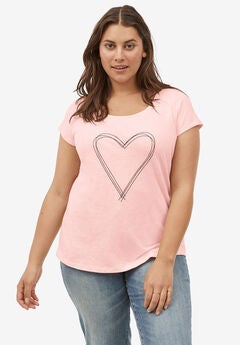 Graphic Scoop Neck Tee