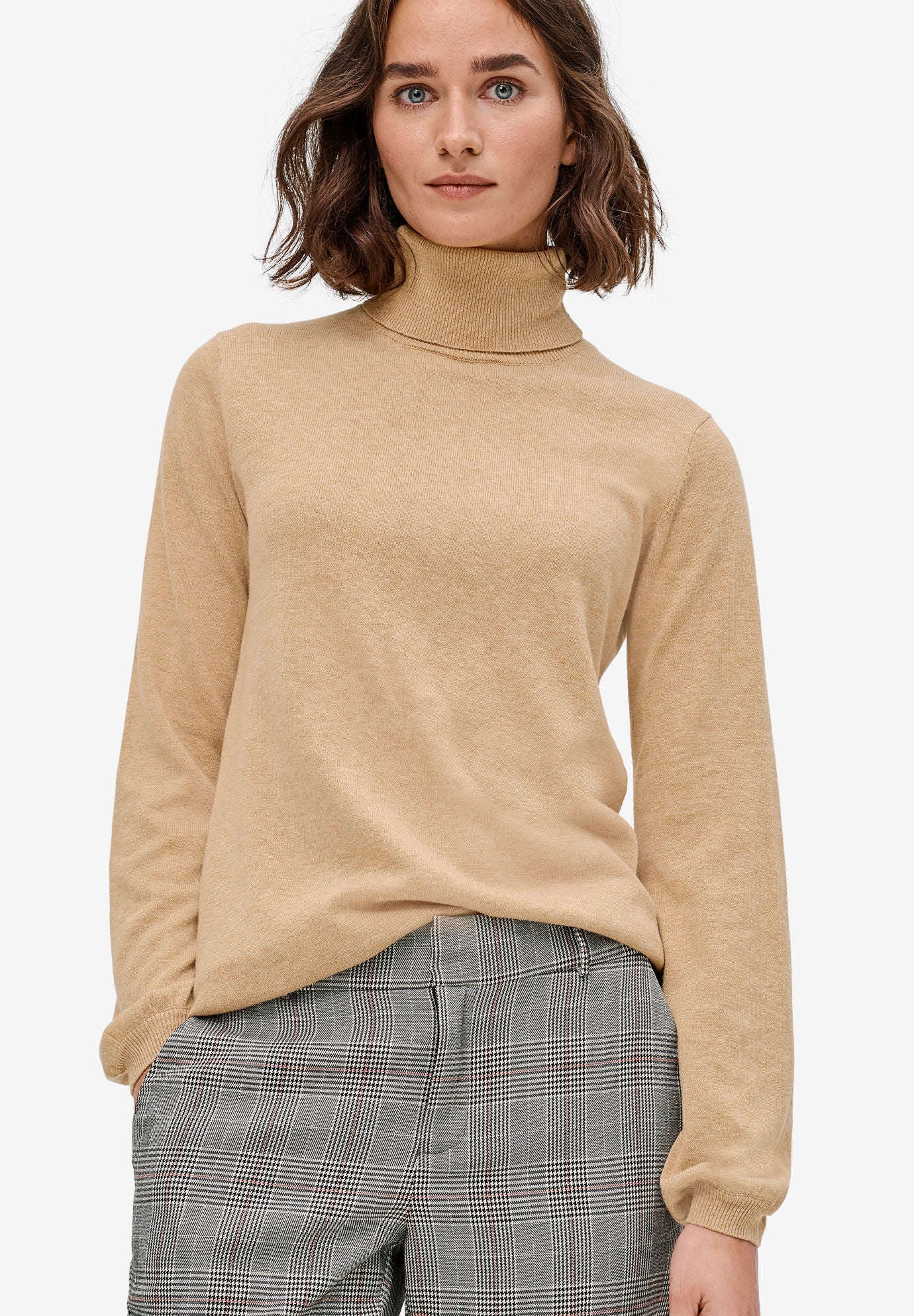 Woman within turtleneck cheap