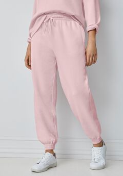 Drawstring Waist Fleece Sweatpants
