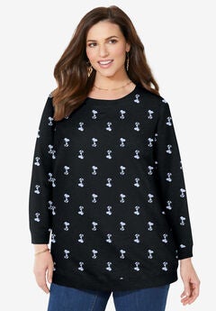Snoopy All Over Print Fleece Sweatshirt