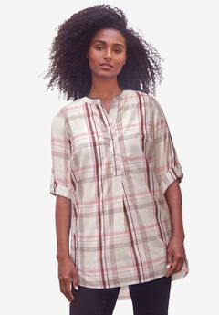 Breezy Cotton Henley Tunic