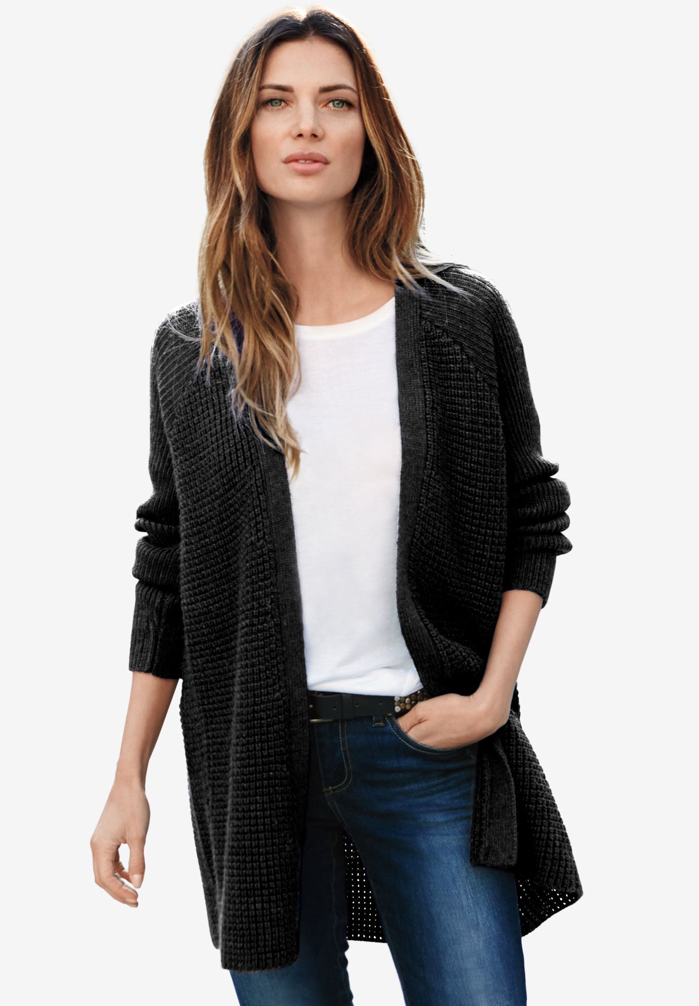 Woman within deals boyfriend cardigan