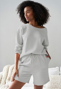 Fleece Shorts With Drawstring Waist