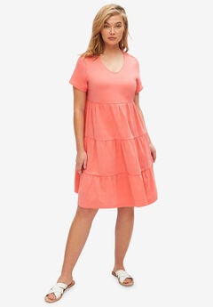 Tiered Knit Tee Dress
