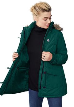 Faux Fur Trim Parka
