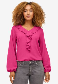 Plus Size Ruffle Tops